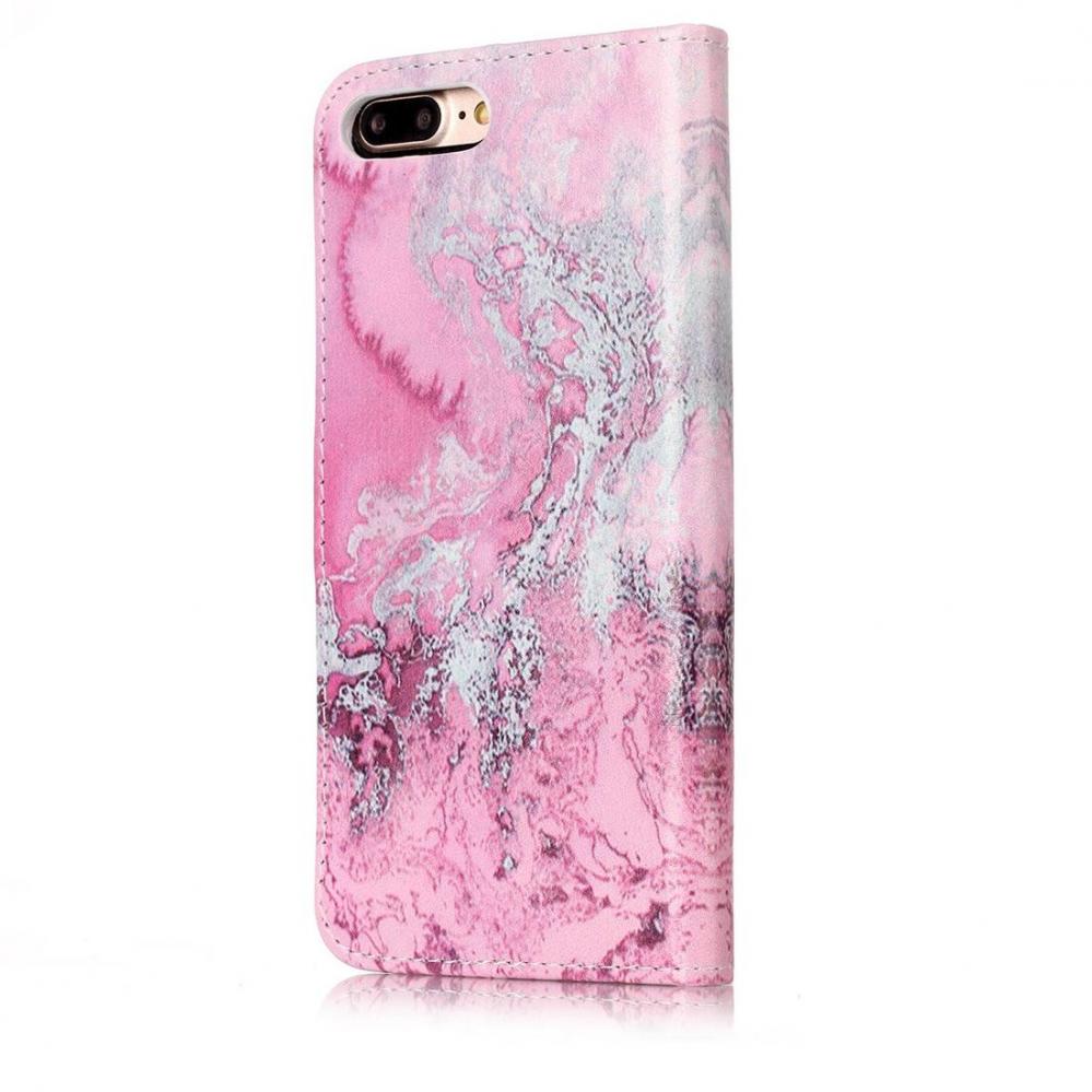  Plnboksfodral fr iPhone 8P/7P - Rosa vgmnster