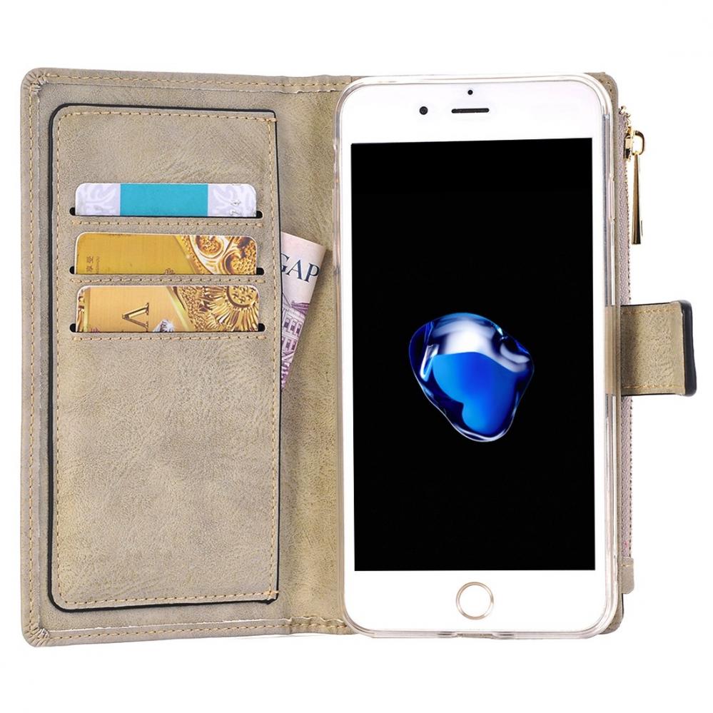  Plånboksfodral för iPhone 7Plus/ 8Plus - Retro med magnetskal PU-läder