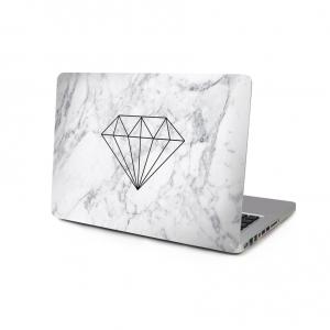  Skin för Macbook Pro 13.3-tum - Marmor Diamond vit