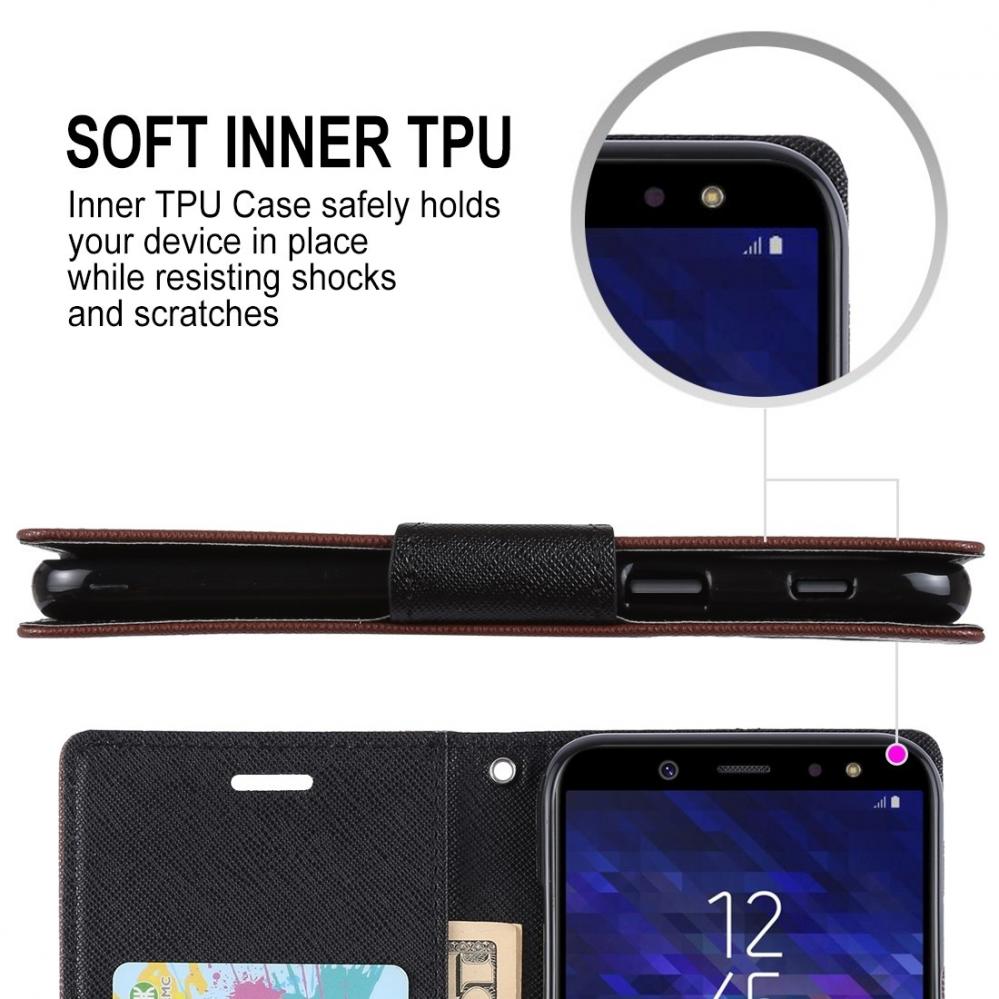 GOOSPERY För Galaxy A6 (2018) - Plånboksfodral med kortplatser av PU-läder