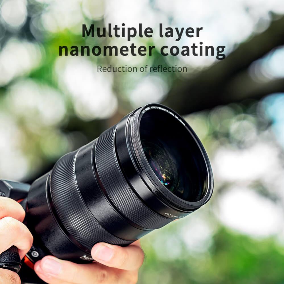 K&F Concept Magnetisk Polarisationsfilter med adapterring & magnetlock