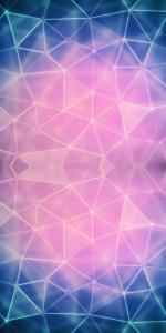  Vinylbakgrund 1.5x3m - Abstrakt triangelmönster rosa & blå