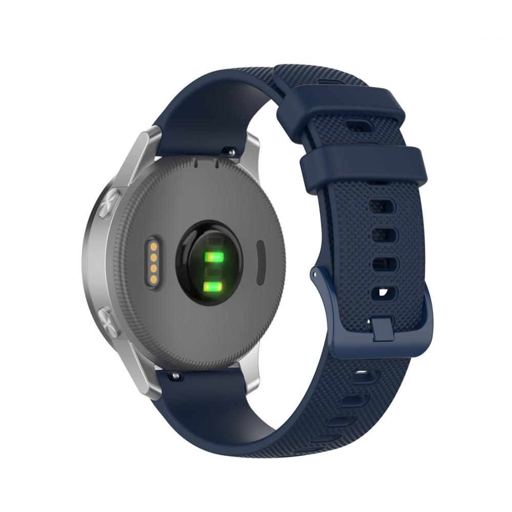  Silikonarmband Navyblå för 18mm Watch Garmin Vivoactive 4S