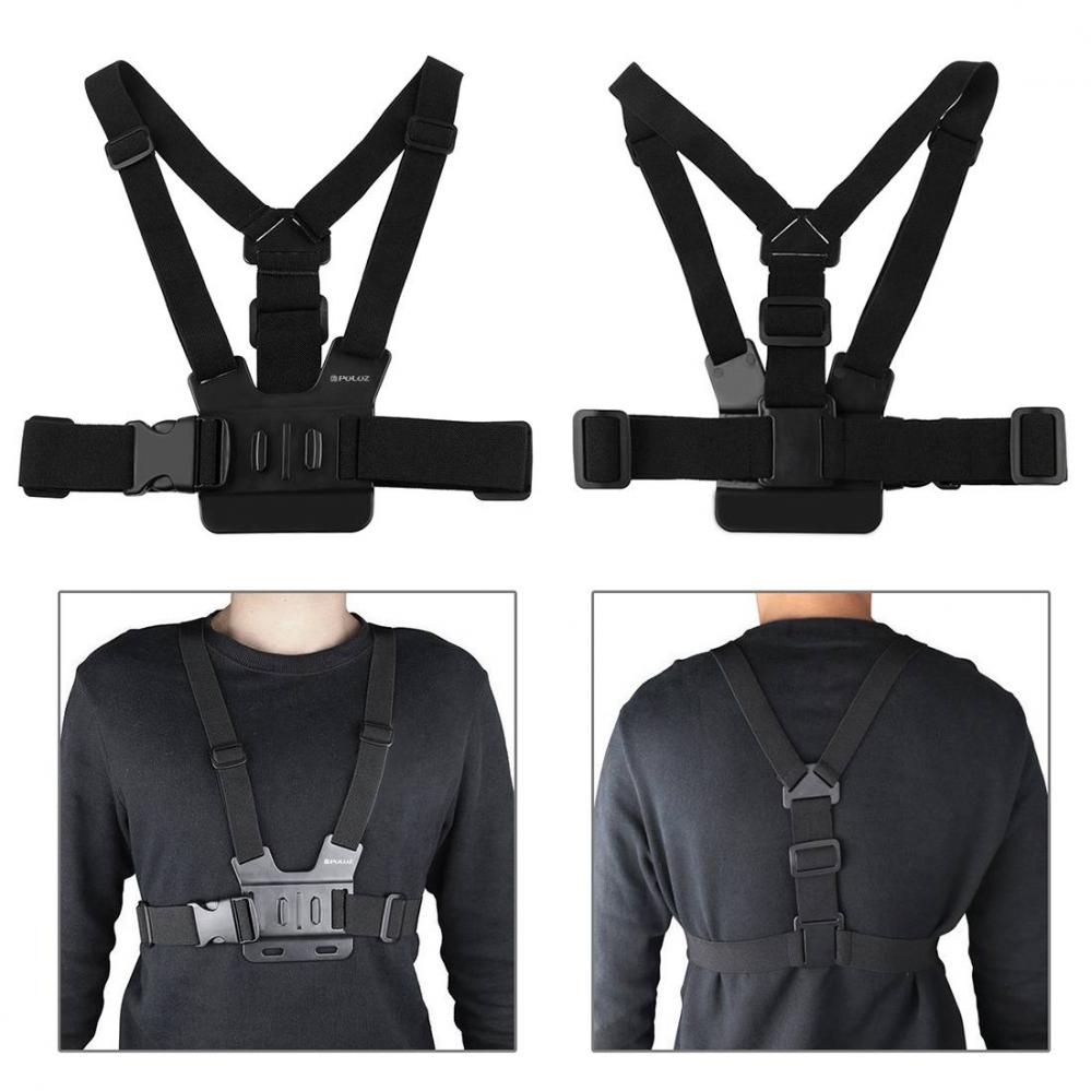 Puluz Justerbar bröstsele för GoPro HERO9 Black /8 /7 /6 /5 /4 /3+ /3 /2 /1