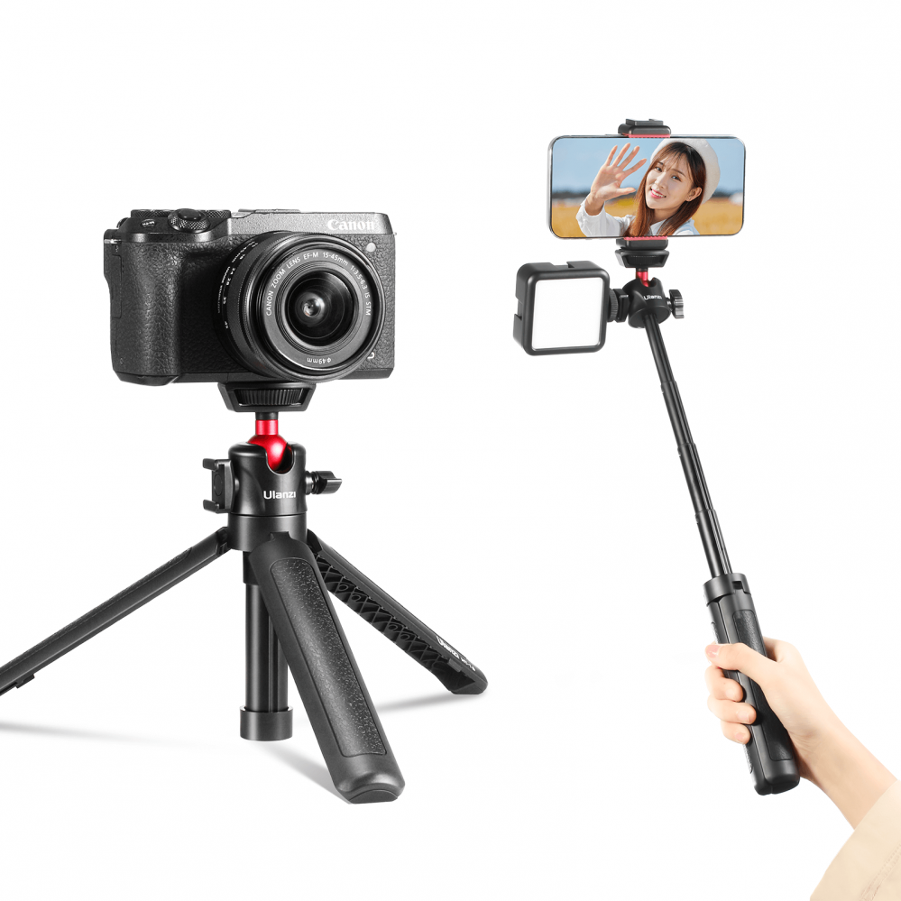 Ulanzi Ministativ & Selfie 2-i-1-paket med blixtsko-fäste