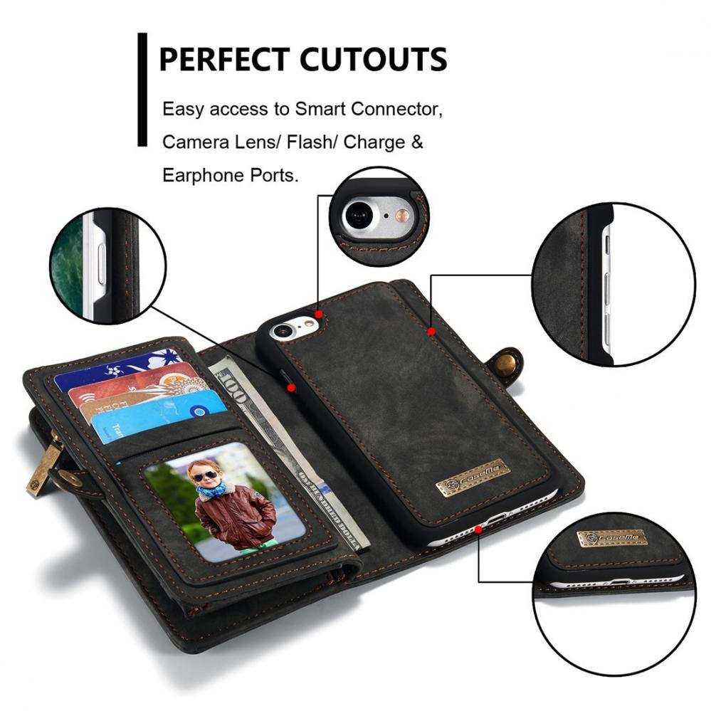  Plånboksfodral med magnetskal för iPhone 8 & 7 - CaseMe