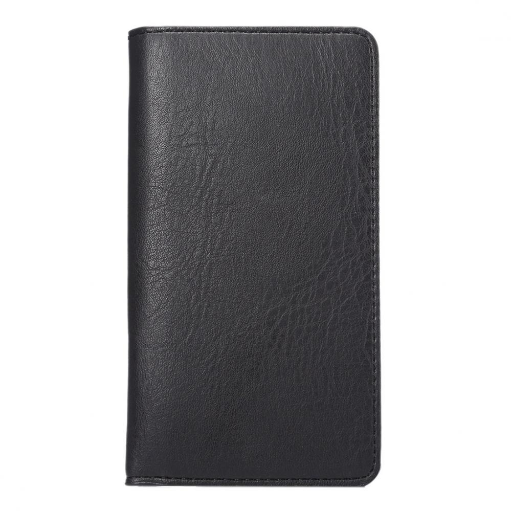 Universalt plånboksfodral av PU-läder 4,8 tum svart