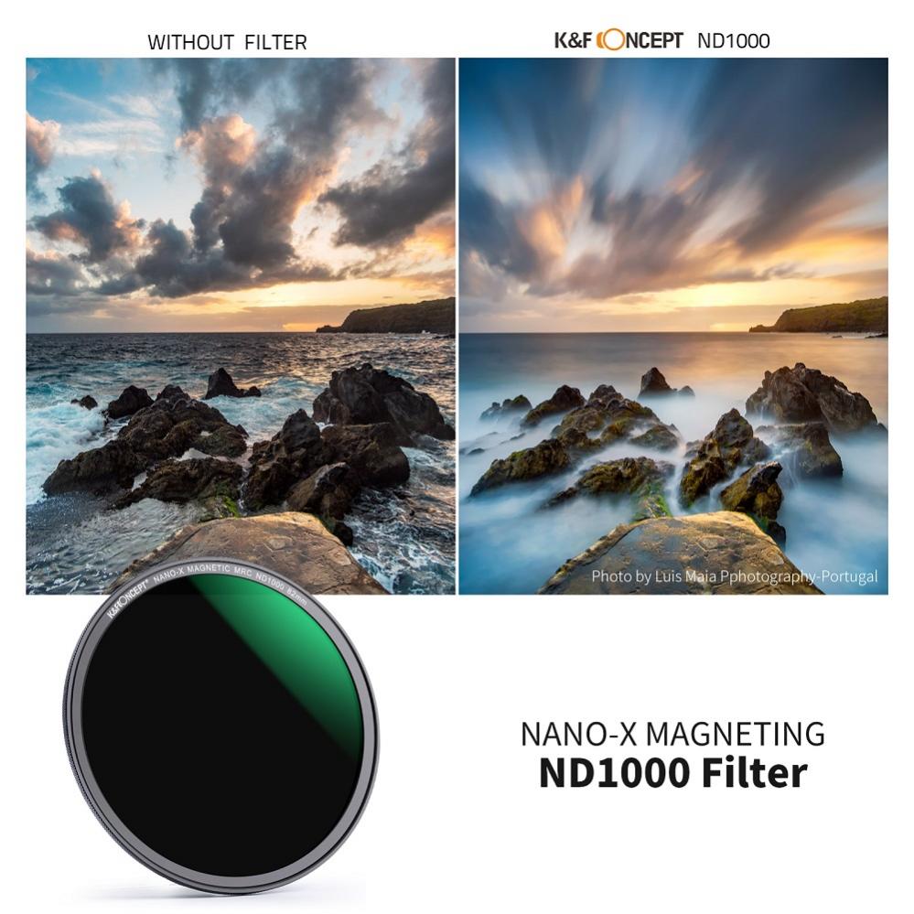 K&F Concept Magnetisk Filter-Kit ND1000 CPL UV & filterväska