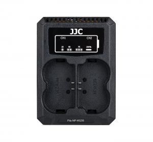  JJC USB-driven dubbel batteriladdare för Fujifilm NP-W235