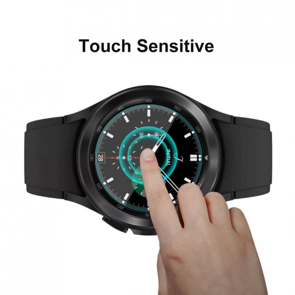  Displayskydd 2st för Galaxy Watch 4 Classic 46mm av härdat glas