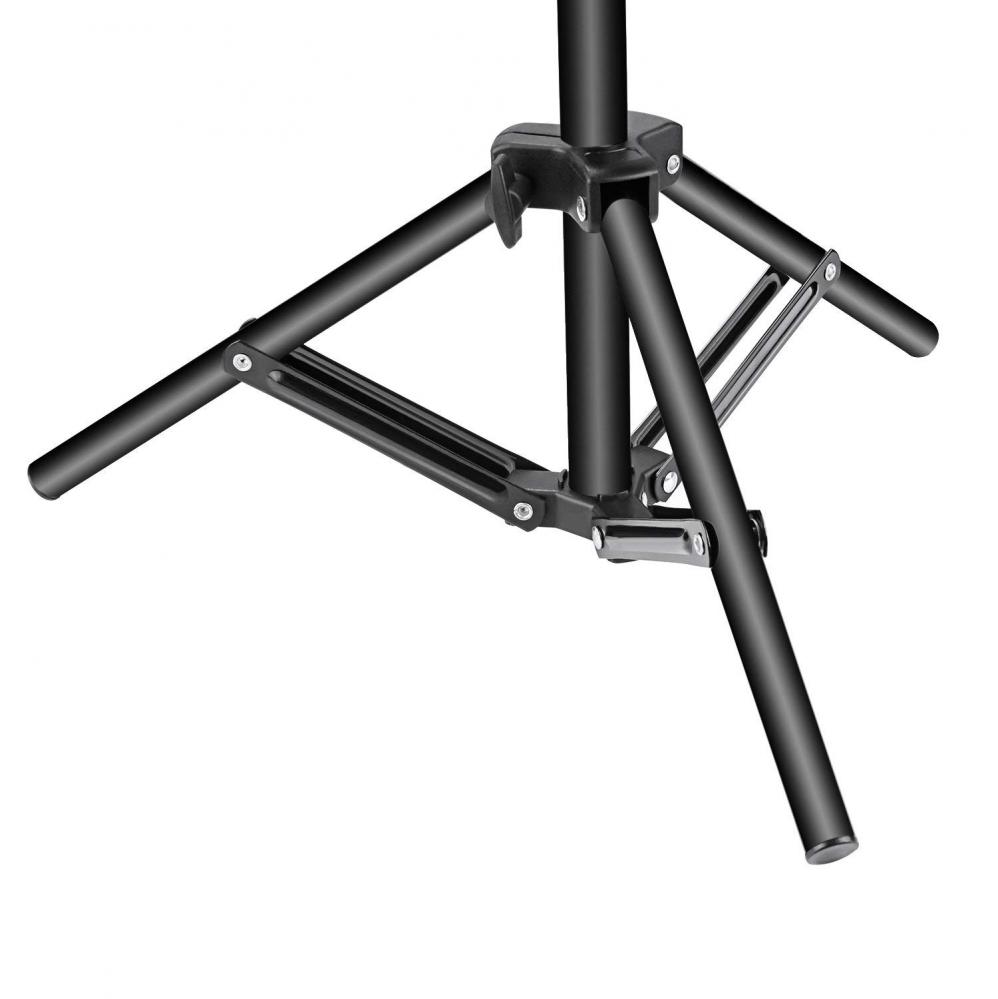 Bakgrundsstativ i T-form för bakgrunder 200x80cm med 2x klämmor