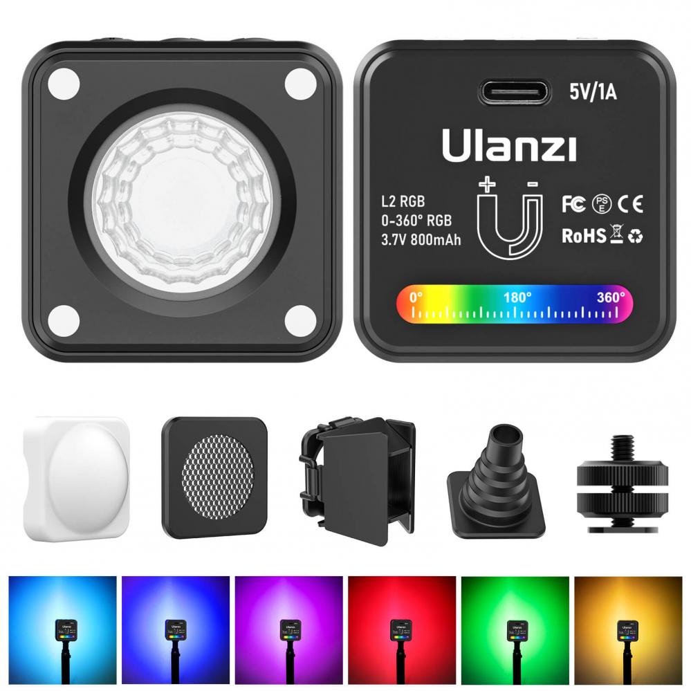 Ulanzi L2 RGB Led-belysning för filminspelning fotografering