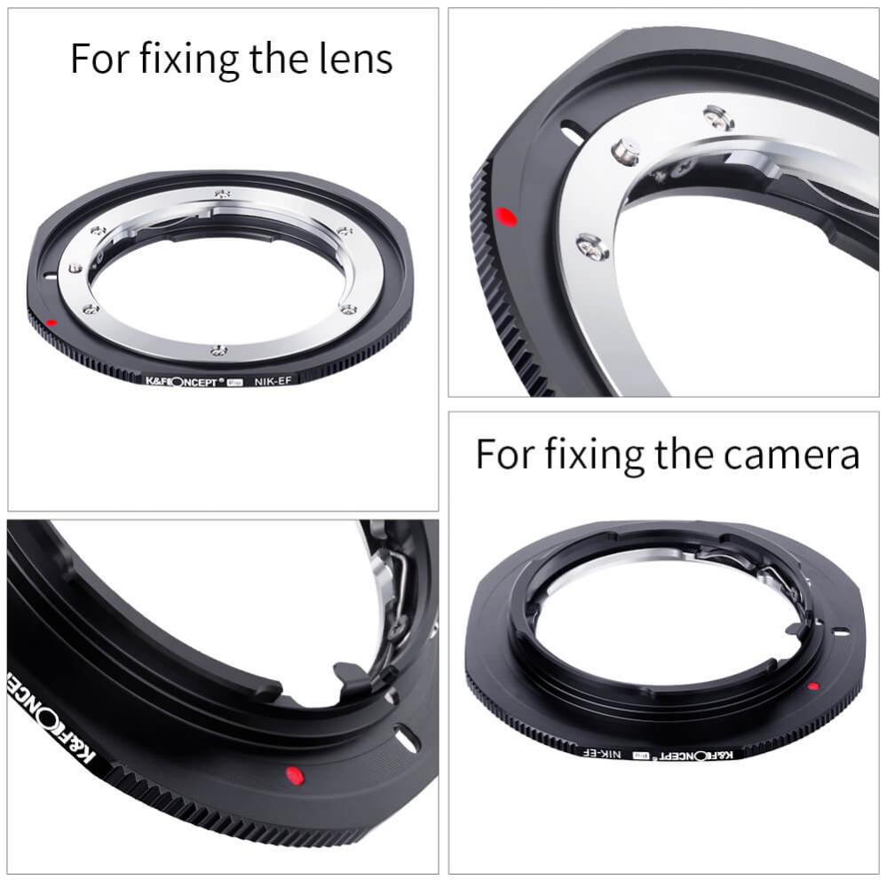 K&F Objektivadapter till Nikon F/AF AI AI-S objektiv för Canon EOS kamerahus