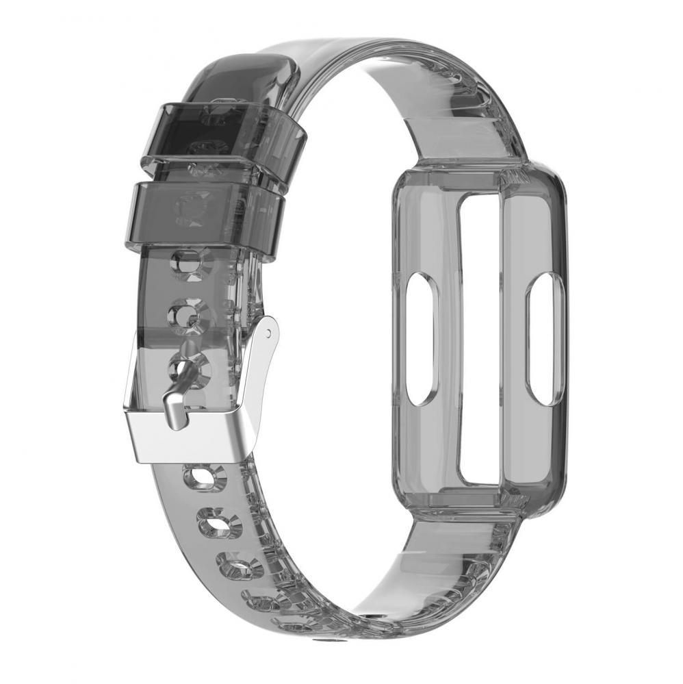  Silikonarmband transparent Svart fr Fitbit Ace 2/3 Luxe Inspiere 1/2