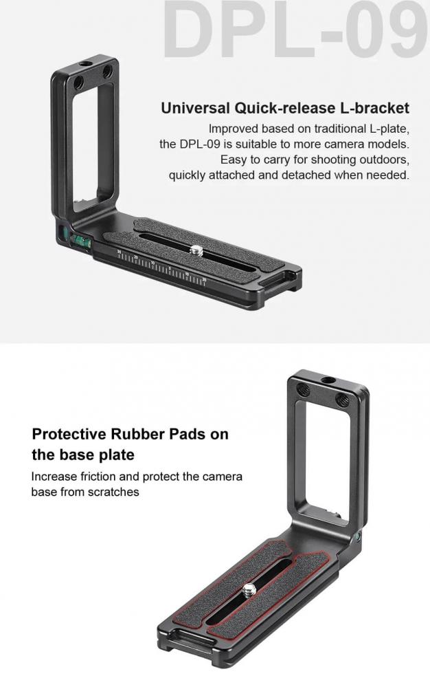 Sunwayfoto L-Bracket universal modell för systemkameror Arca Swiss