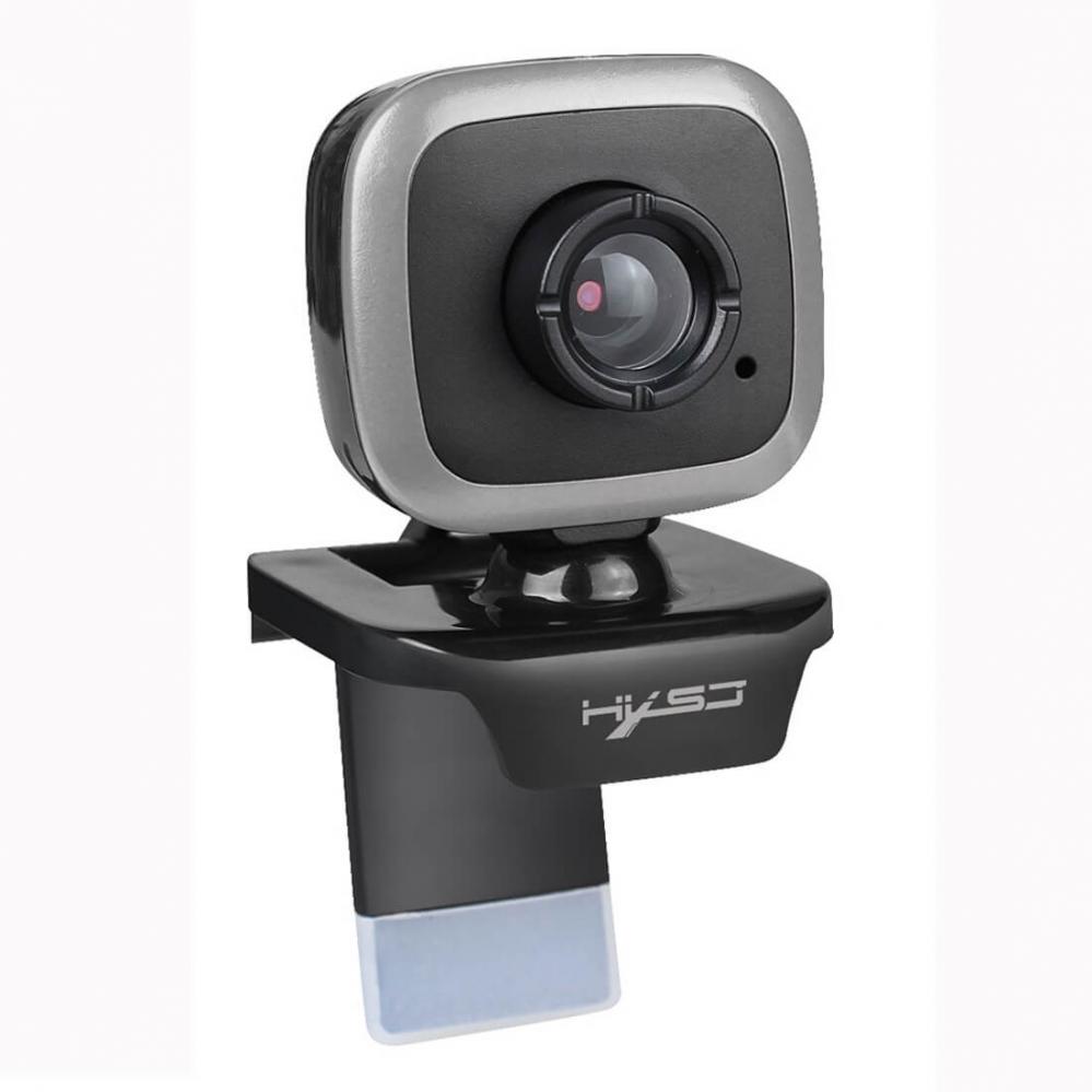  480P Webbkamera Justerbar 360 grader HD-Video USB med mikrofon - HXSJ