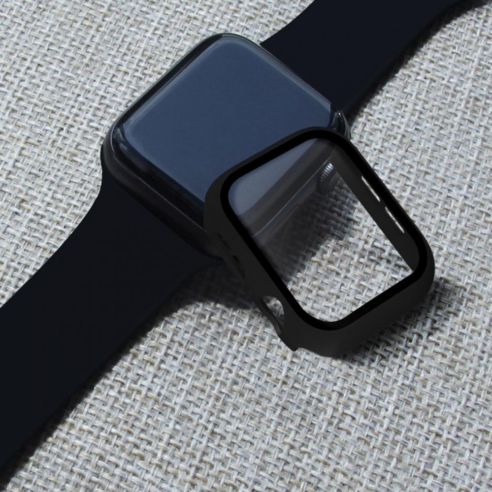  Displayskydd med ram fr Apple Watch serie 4/5 40mm av hrdat glas