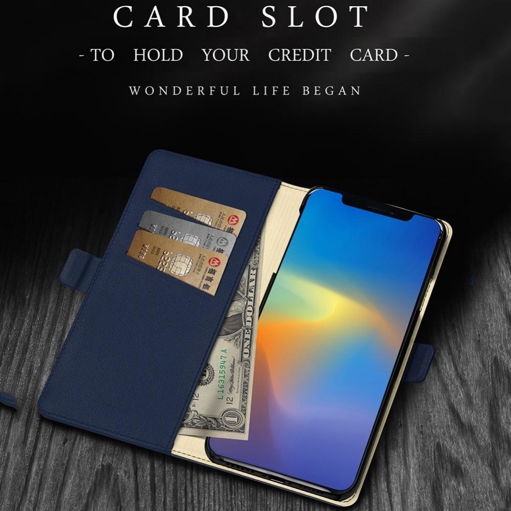 Plånboksfodral för iPhone 11 Pro Max med kortplats PU-läder - DZGOGO