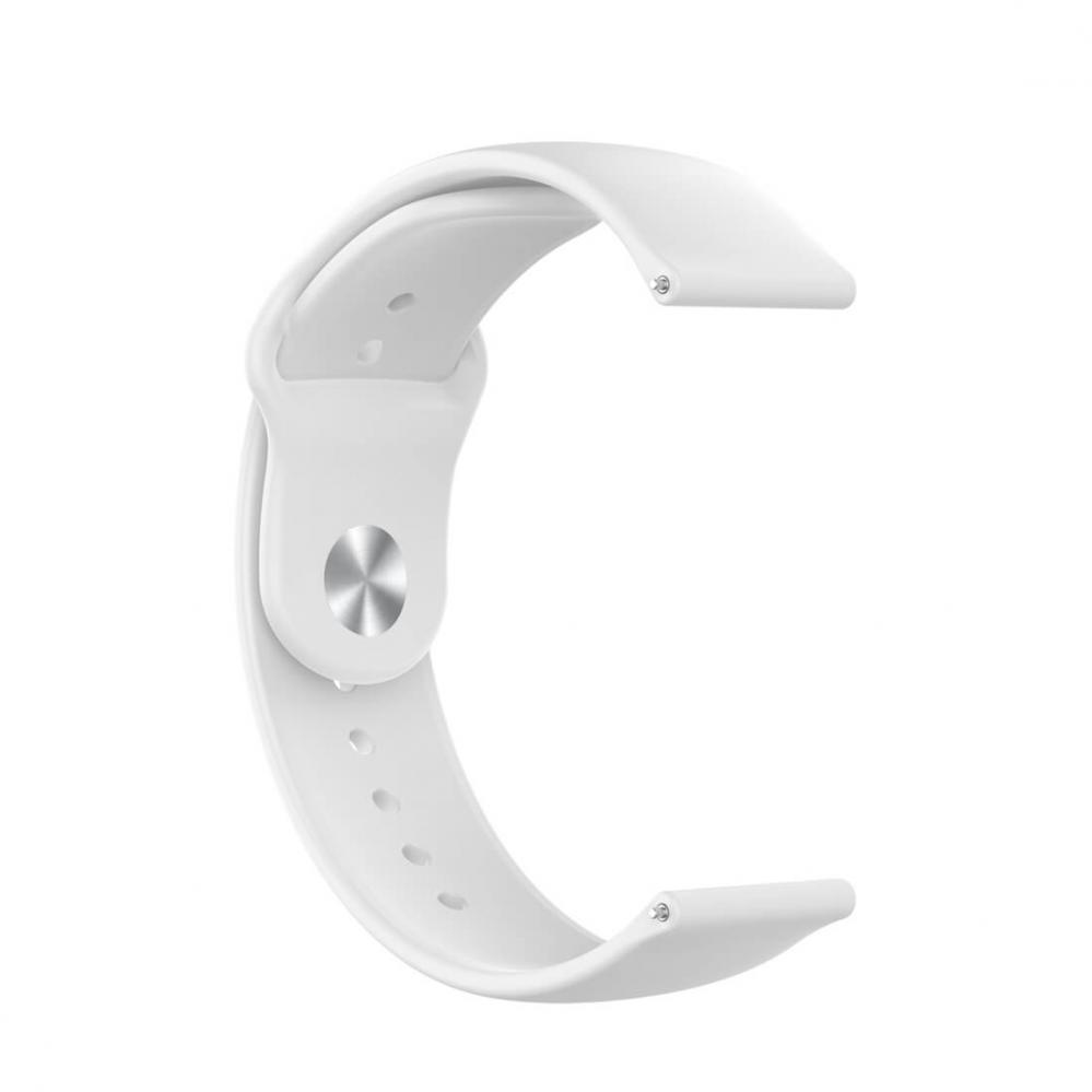 Silikonarmband Vit för för 18mm Watch med stiftspänne 95-160mm