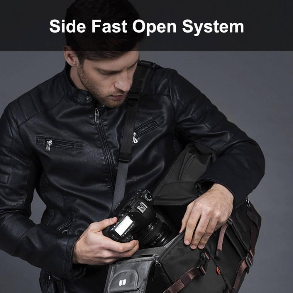  K&F Concept Kameraryggsck svart med uttagbar innerskydd/insats