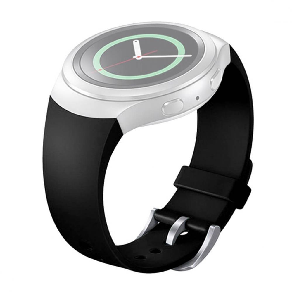 Silikonarmband Svart för Samsung Gear S2/S2 Sport