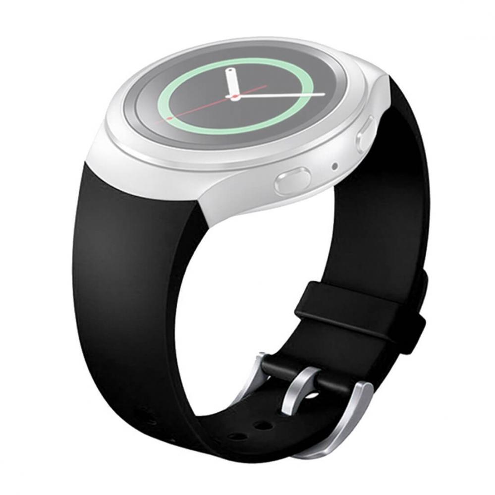  Silikonarmband Svart fr Samsung Gear S2/S2 Sport