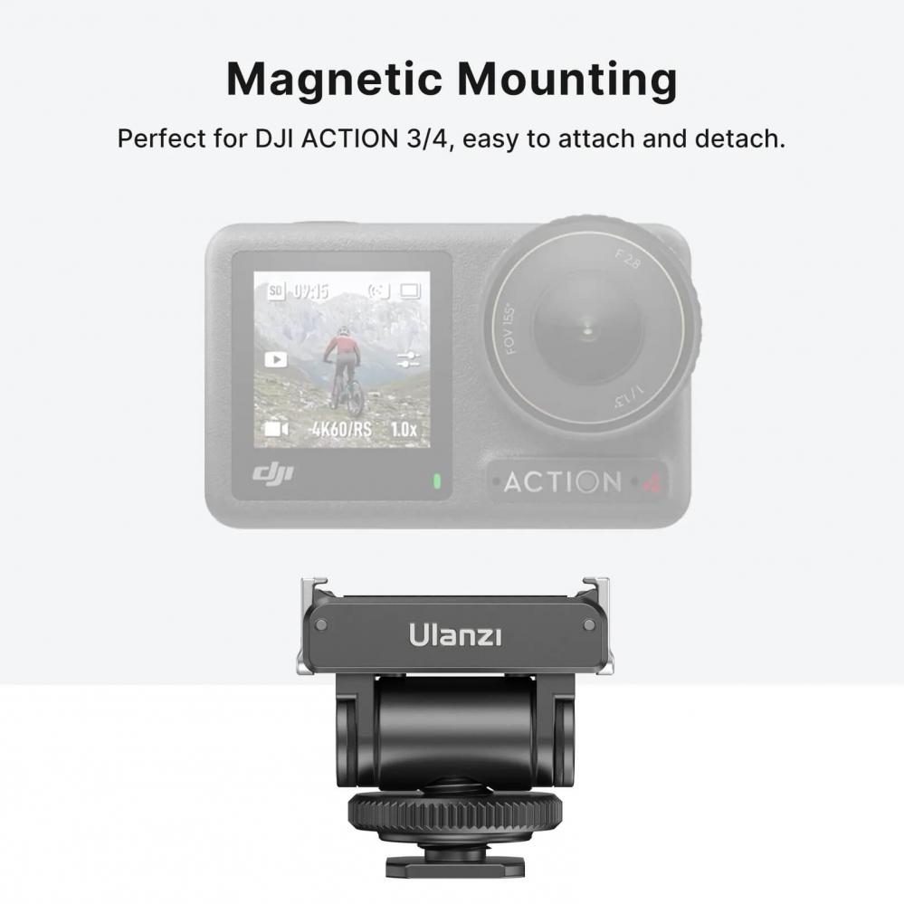  Ulanzi CA22 Blixtskoadapter fr DJI Osmo Action 4/3 & Pocket 3