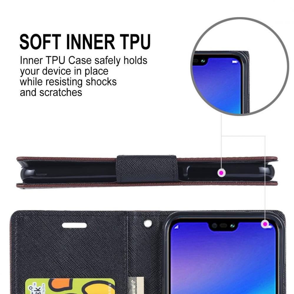 GOOSPERY För Huawei P20 Lite - Plånboksfodral med kortplatser av PU-läder