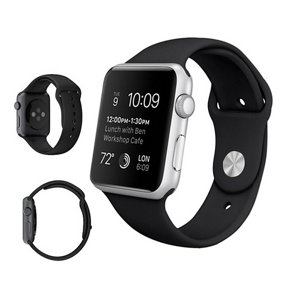 Armband för Apple Watch 38/40/41mm silikon Svart