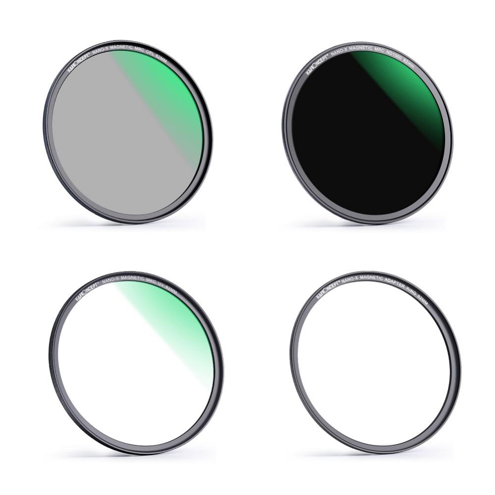 K&F Concept Magnetisk Filter-Kit ND1000 CPL UV & filterväska