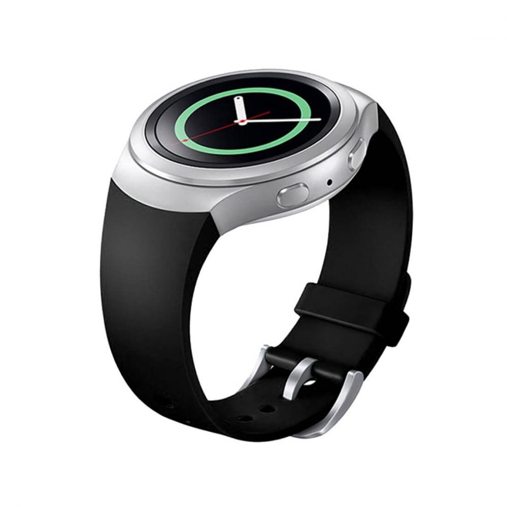 Silikonarmband Svart för Samsung Gear S2/S2 Sport