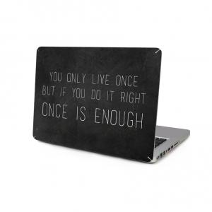  Skin för Macbook Pro 13.3-tum - You only live once Svart