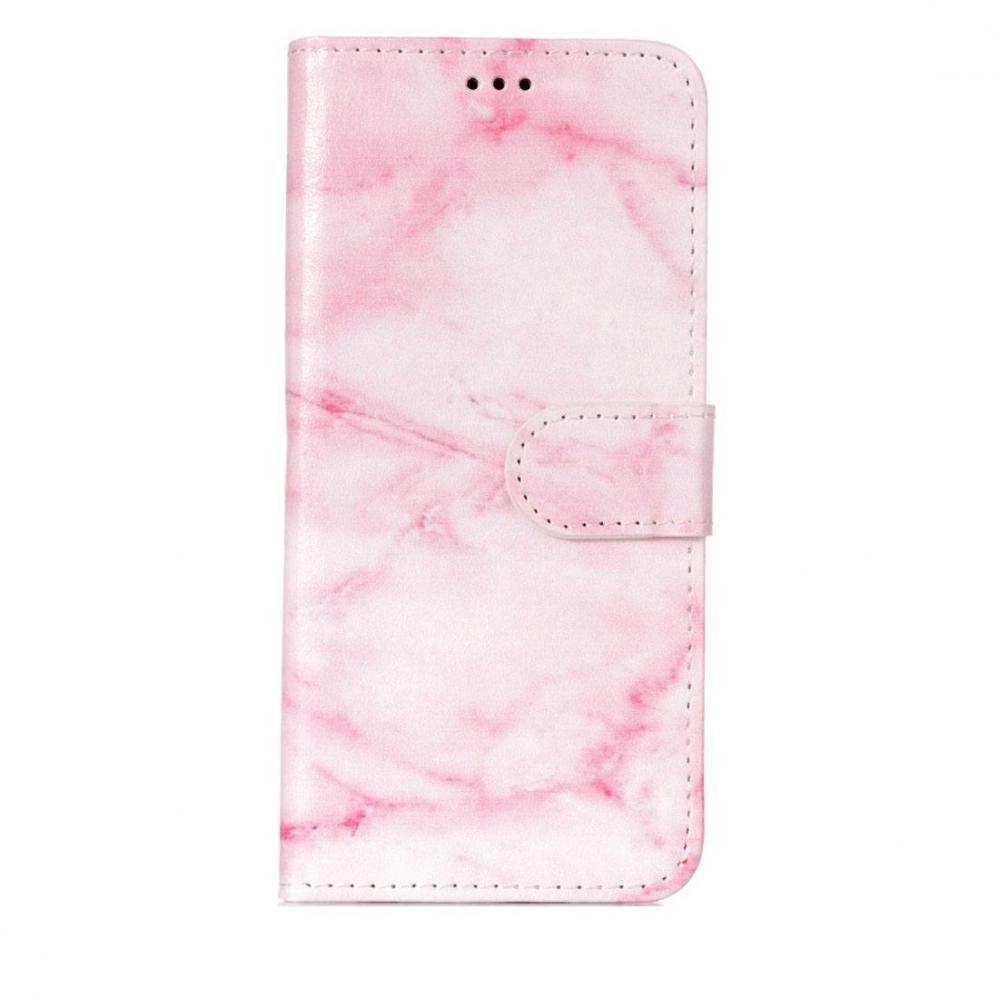  Plnboksfodral fr Galaxy S9 - Rosa marmor