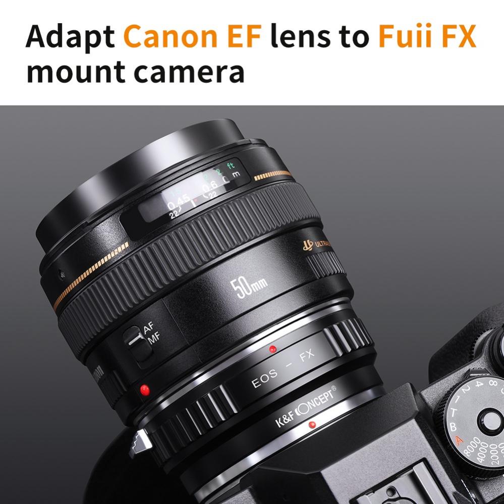  K&F Concept Objektivadapter till Canon EF/EF-S objektiv fr Fujifilm X kamerahus