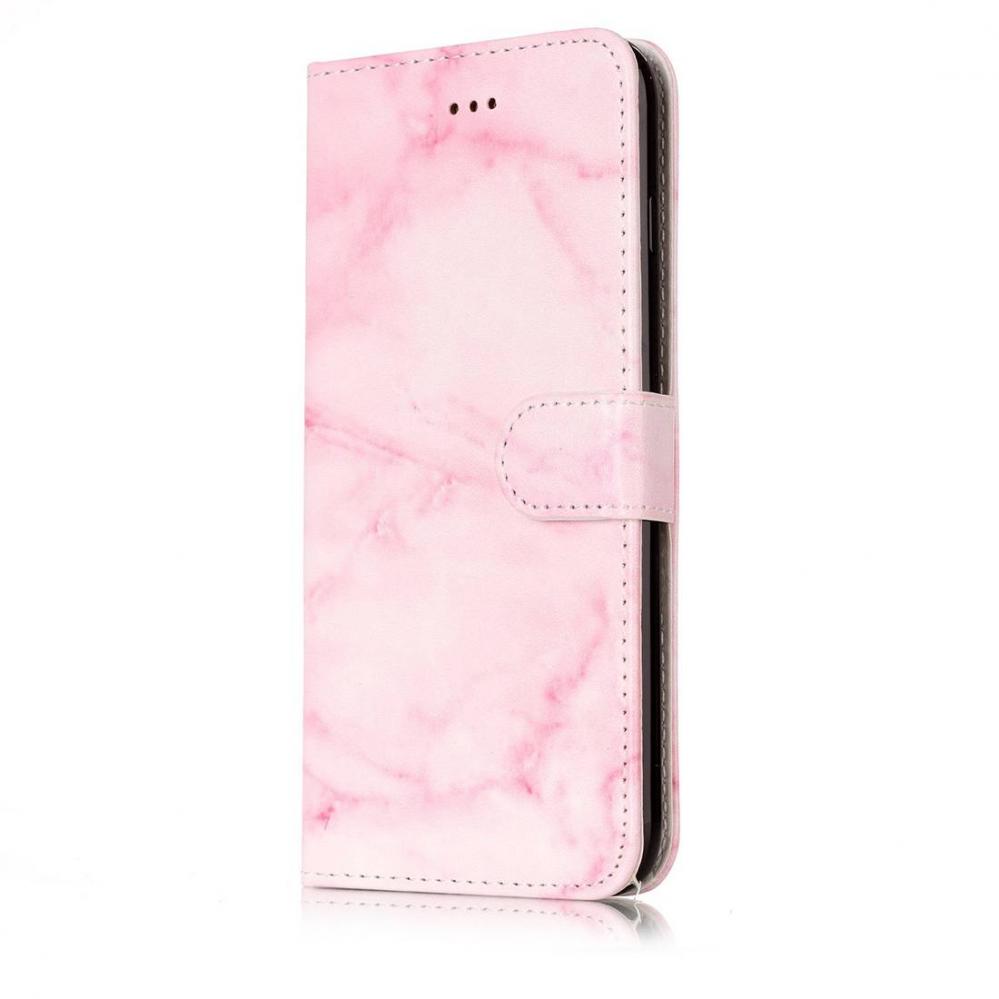 Plånboksfodral för iPhone 8P/7P - Rosa marmor