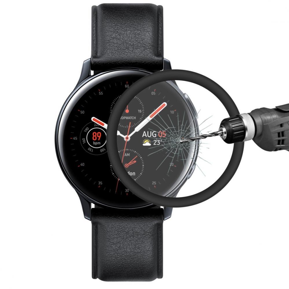  Displayskydd med Svart ram fr Galaxy Watch Active 2 44mm