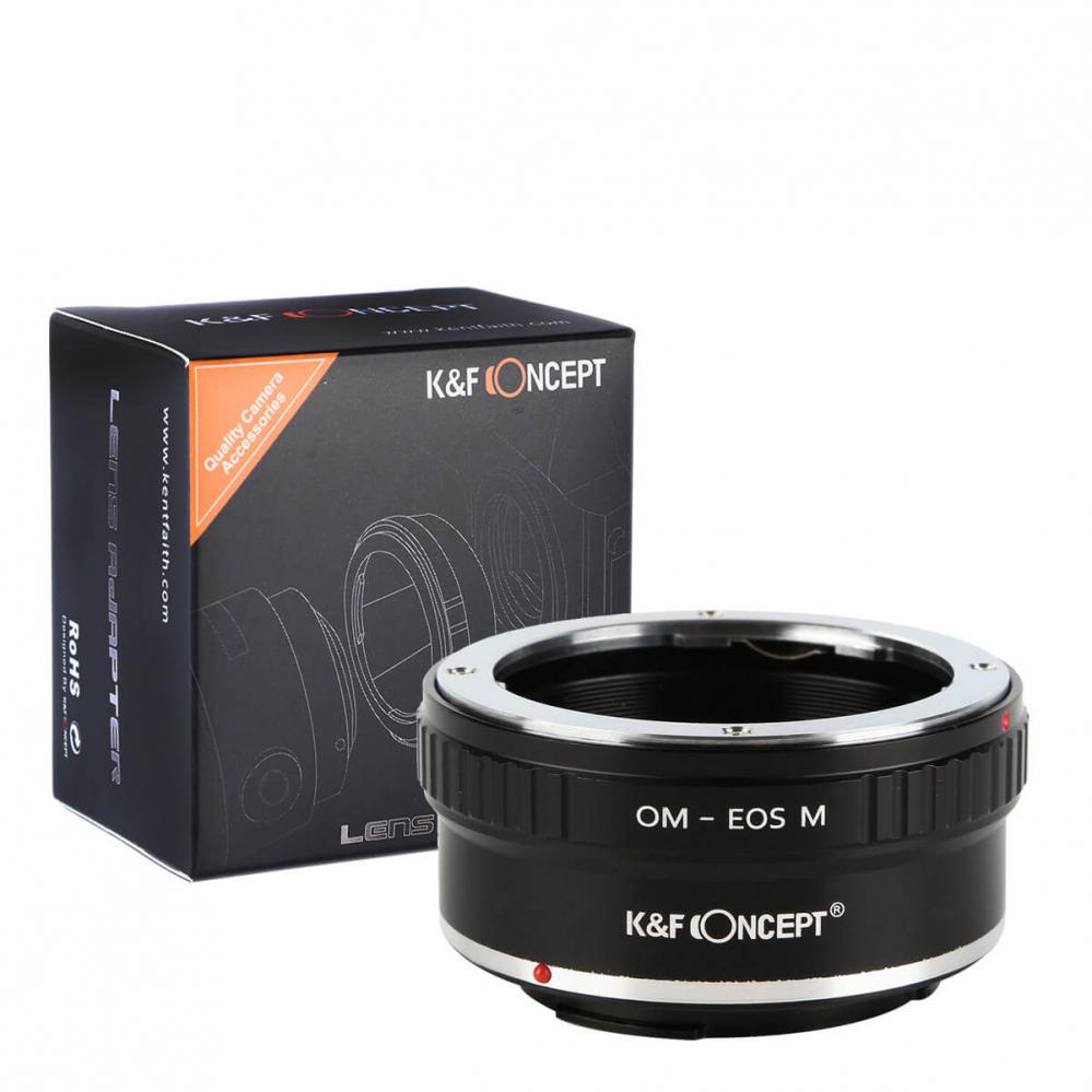  K&F Concept Objektivadapter till Olympus OM objektiv fr Canon EOS M kamerahus