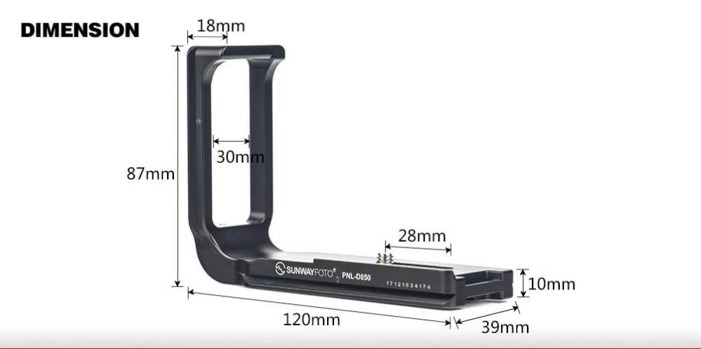 Sunwayfoto L-Bracket för Nikon D850