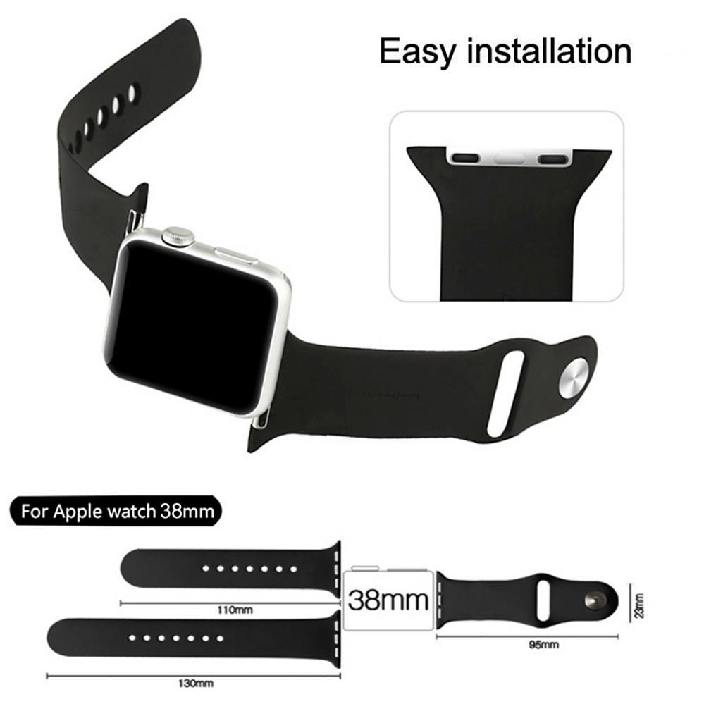Armband för Apple Watch 38/40/41mm silikon Sandvit
