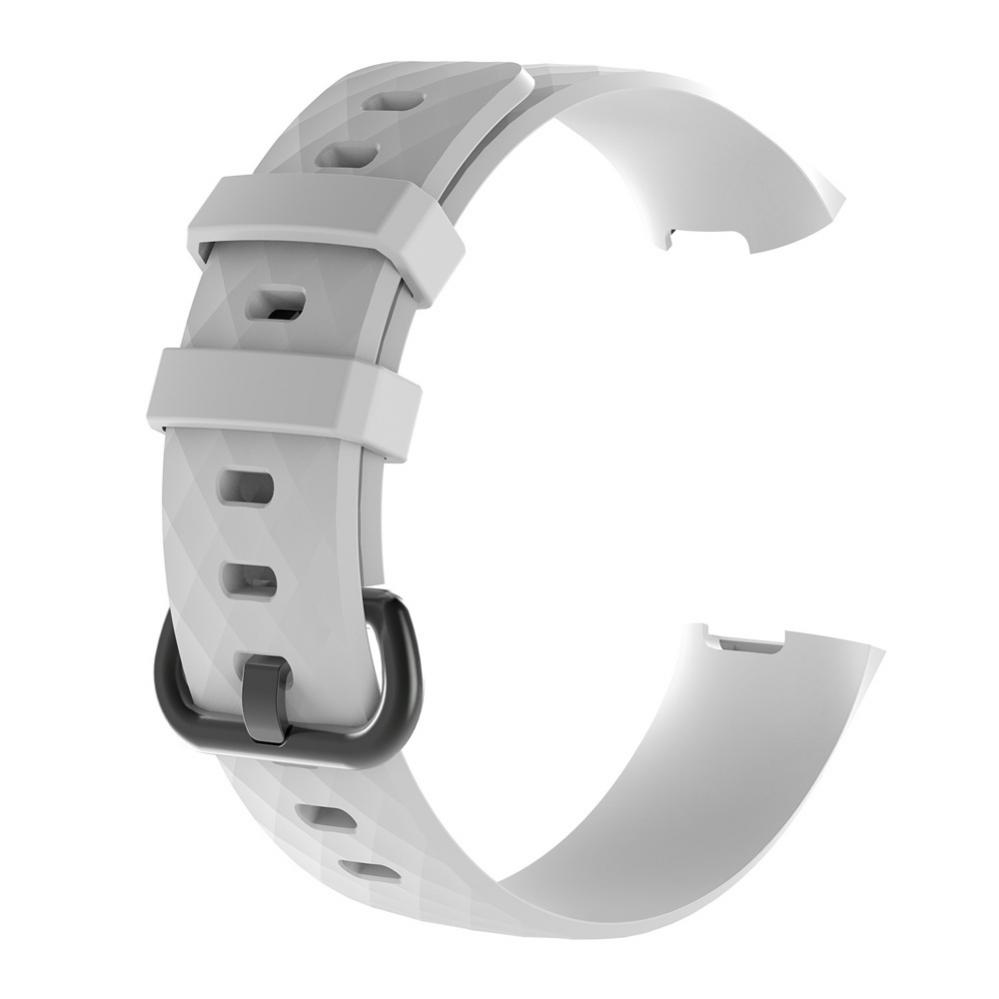  Armband fr Fitbit Charge 3/3SE/4 Vit silikon