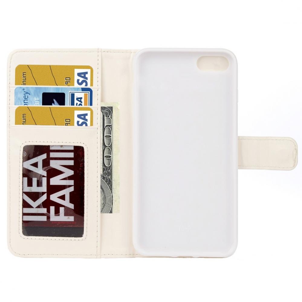 Plånboksfodral med avtagbart skal för iPhone 7/8 Vit