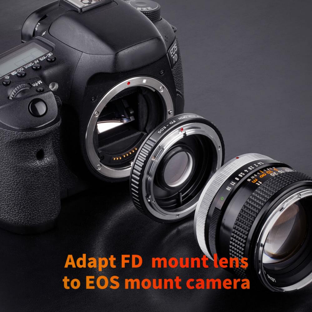  K&F Concept Objektivadapter till Canon FD objektiv fr Canon EOS kamerahus