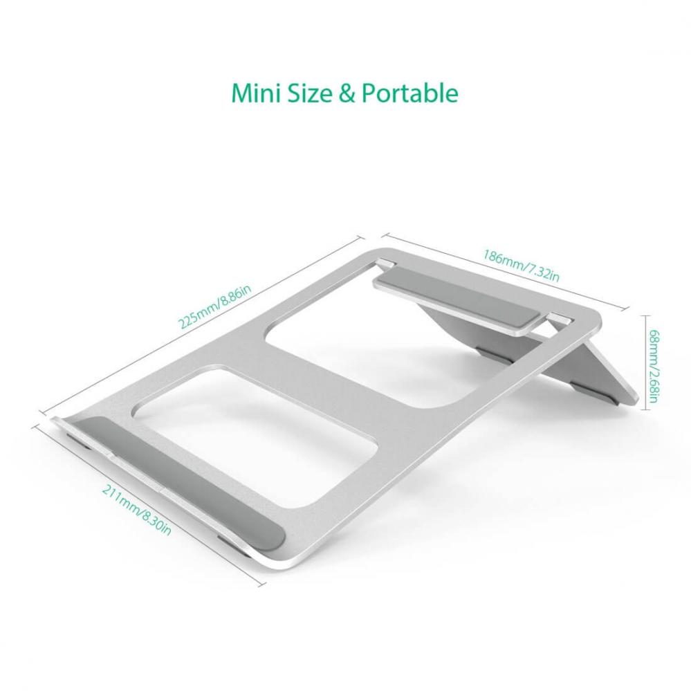 Laptopstativ/laptophållare i aluminium hopvikbar