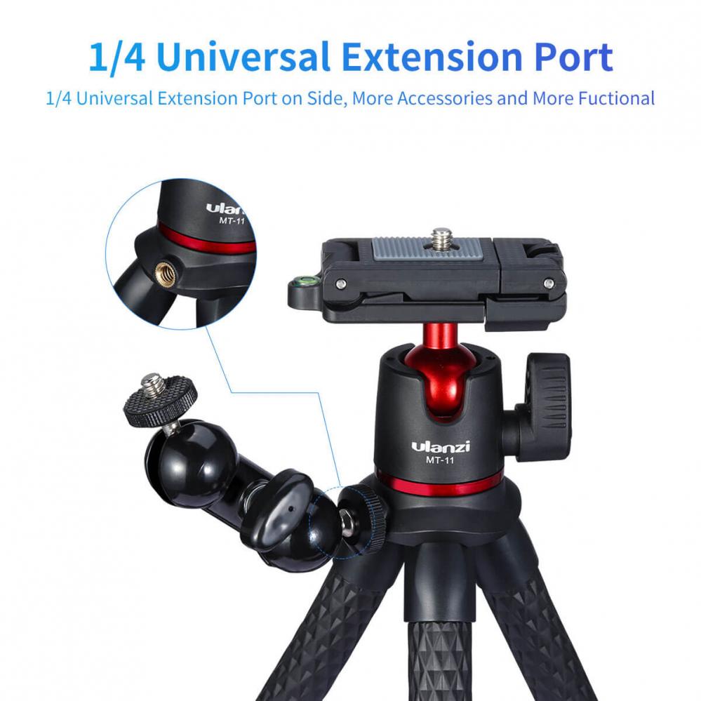 Ulanzi MT-11 Ministativ bläckfisk med böjbara ben & mobilhållare