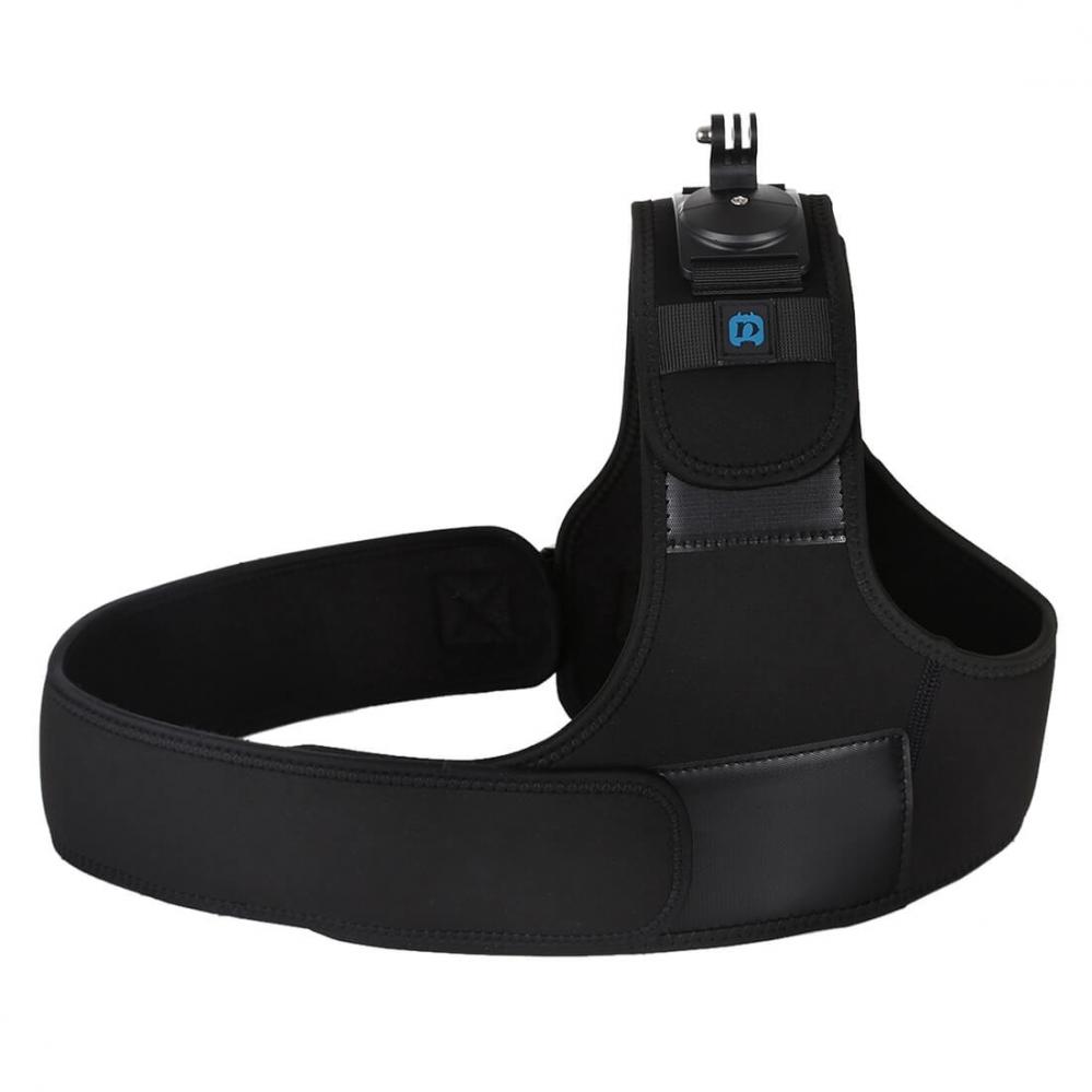  Puluz Brstsele med 2 fsten fr GoPro HERO9 Black / 8 /7 /6 /5 /4 /3 /2 /1