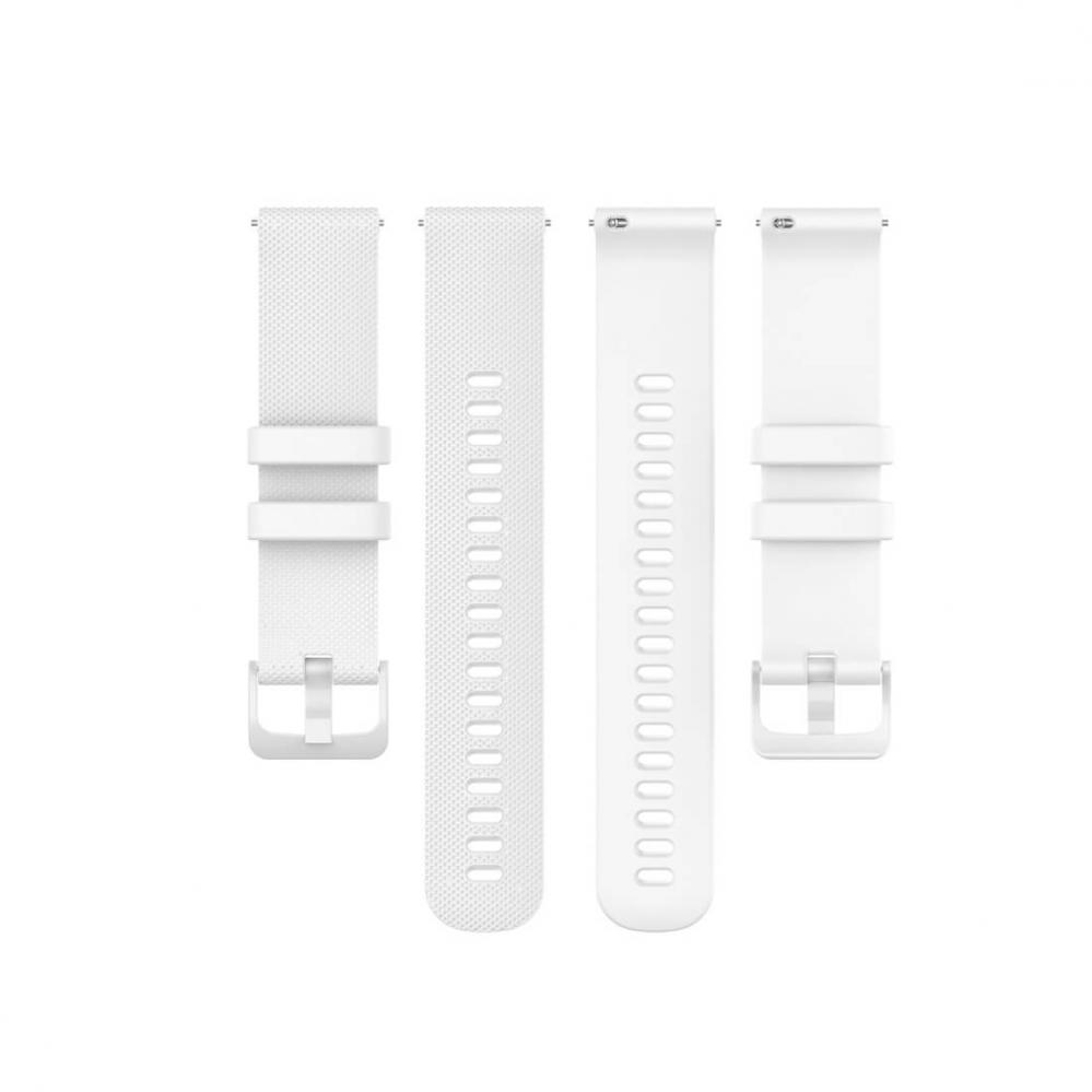 Silikonarmband Vit för 18mm Watch Garmin Vivoactive 4S