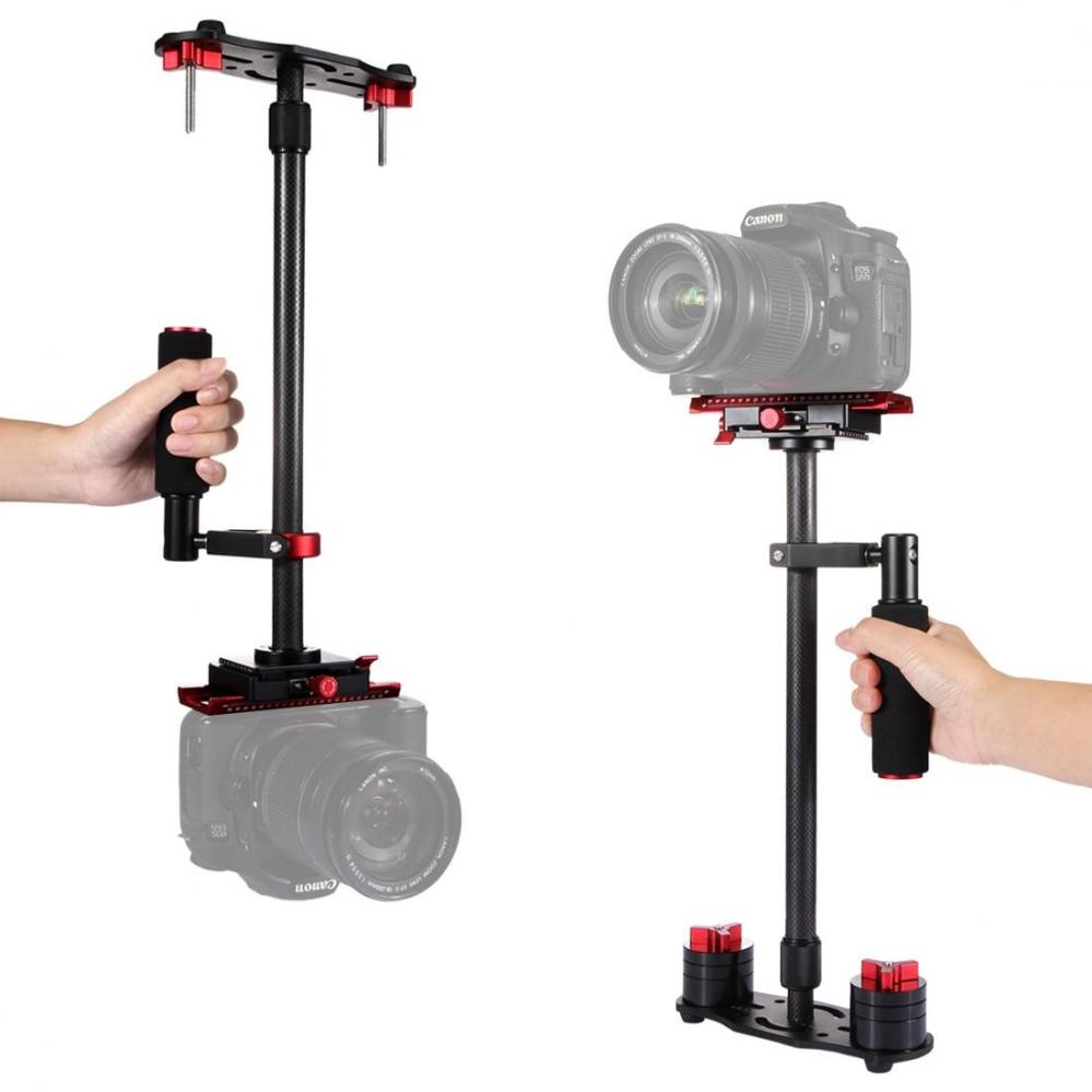 Puluz Handhållen kolfiber stabilisator för DSLR/DV-kameror (38.5-61cm)