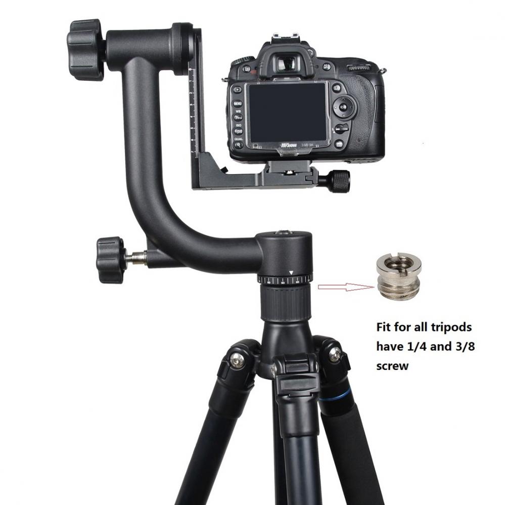Yelangu horisontell 360 graders Gimbalhuvud för DV & SLR-kameror