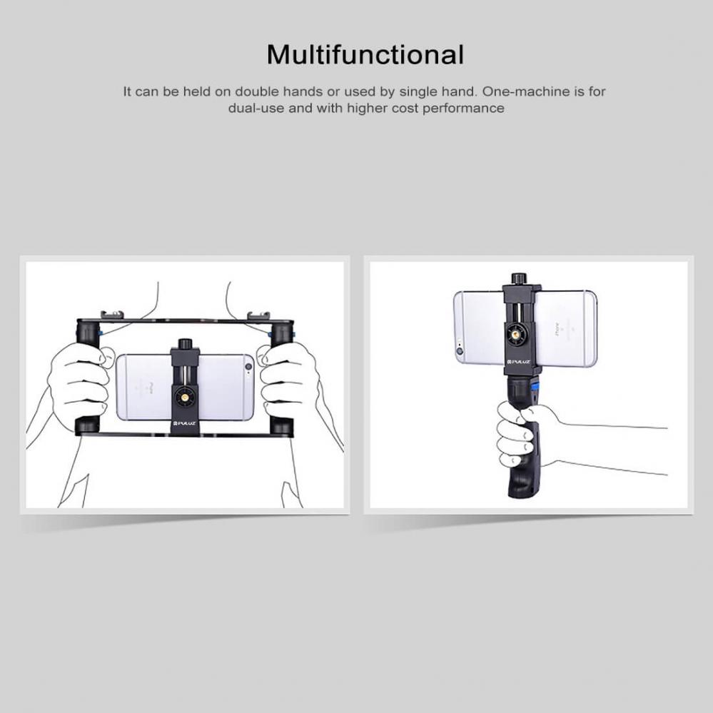 Videobur/Rig med 2st handtag för Smartphones - Puluz