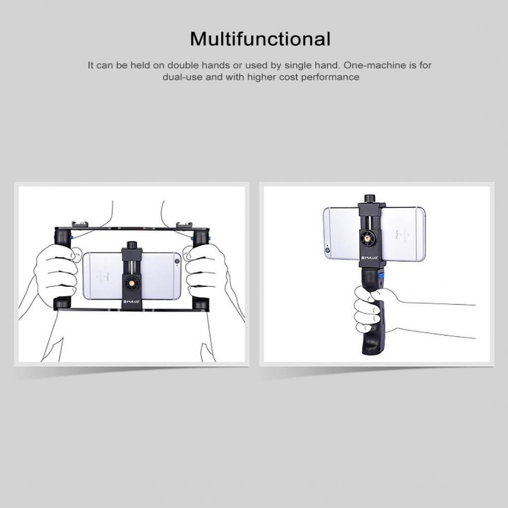  Puluz Videobur/Rig med 2st handtag fr mobil